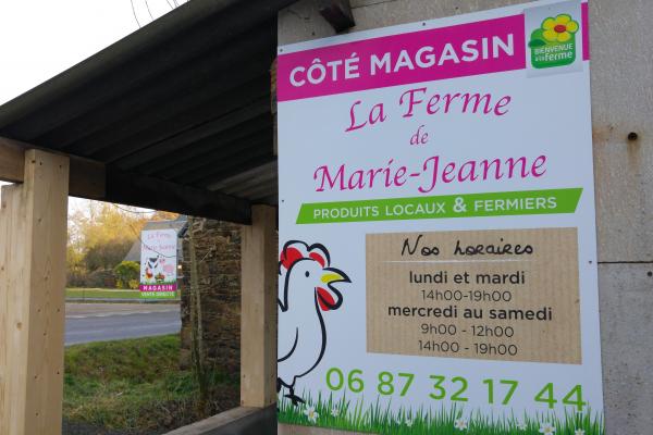 Enseigne de La Ferme de Marie Jeanne